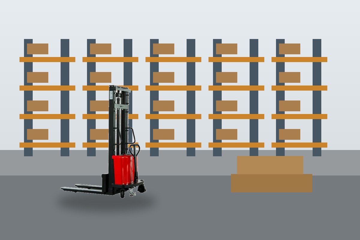 Electric Pallet Stacker Battery Questions: Charger, Working Hours and Safety scene main
