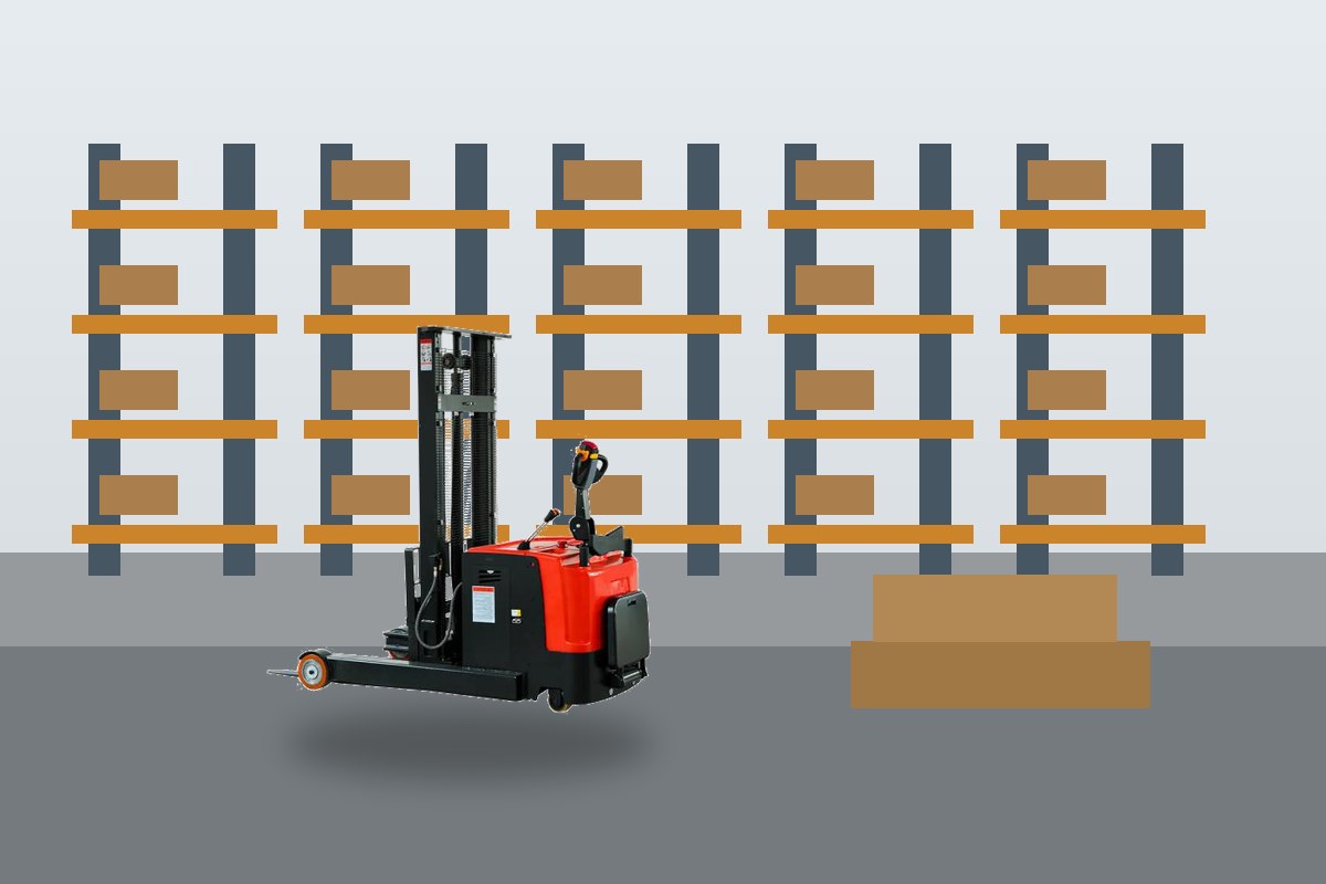 Electric Pallet Stacker Battery Questions: Charger, Working Hours and Safety scene detail 1