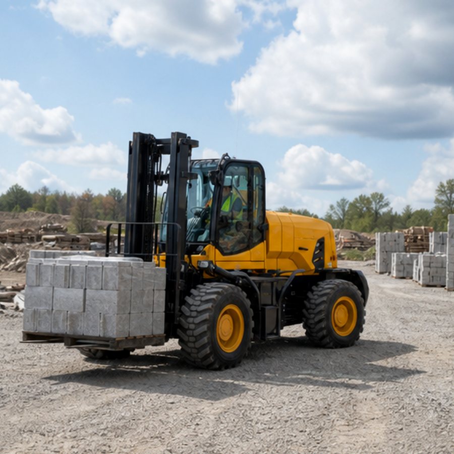 What Tire, Mast and Ground Clearance Options Matter for a Rough Terrain Forklift? scene 1