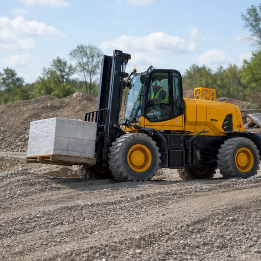 What Tire, Mast and Ground Clearance Options Matter for a Rough Terrain Forklift? scene 3