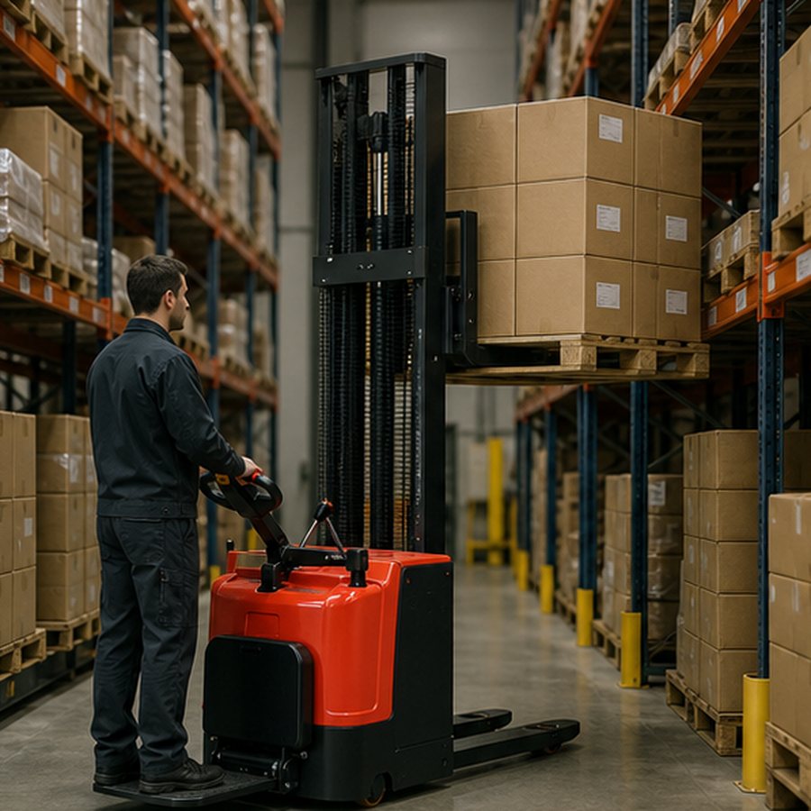 Electric Stacker Case: Reducing Pallet Travel Time in a Busy Dispatch Area scene 1