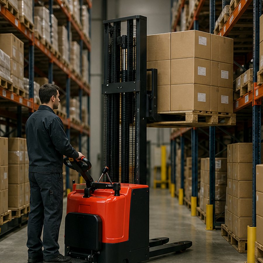 What Aisle Width and Lift Height Does an Electric Stacker Need? scene 1