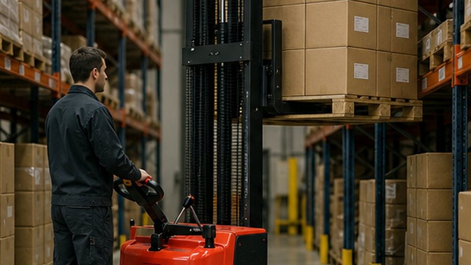 What Aisle Width and Lift Height Does an Electric Stacker Need? scene 2