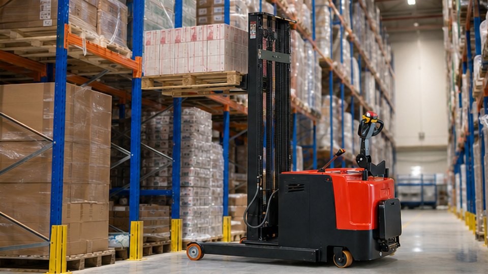 Electric Pallet Stacker Battery Questions: Charger, Working Hours and Safety scene detail 1