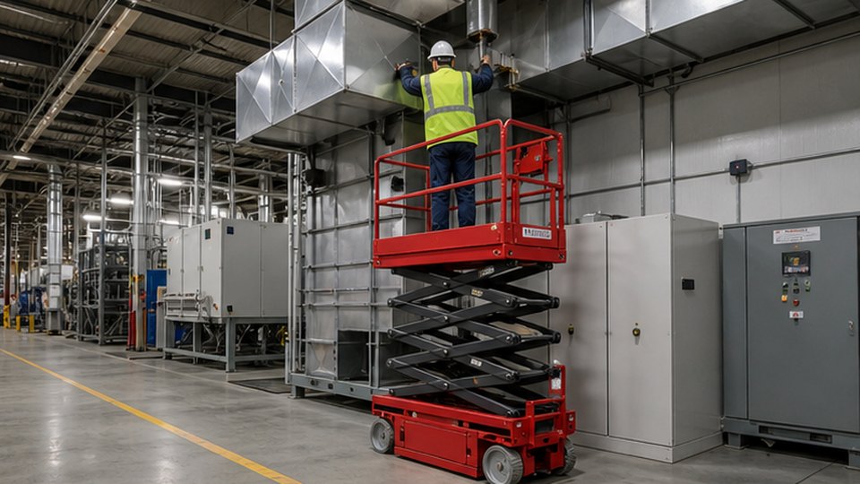 Indoor Lift Platform Case: Warehouse Lighting and Factory Maintenance scene main