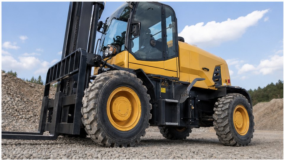 Rough Terrain Forklift Tire Questions: Pneumatic Tires, Gravel Yards and Daily Loading scene main
