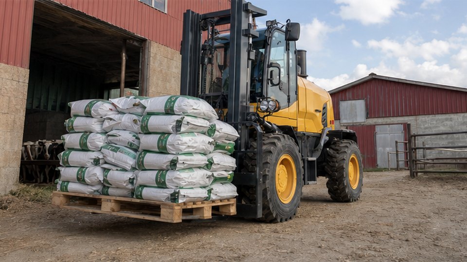 Can a Rough Terrain Forklift Work Safely on Slopes, Mud and Broken Ground? scene detail 2