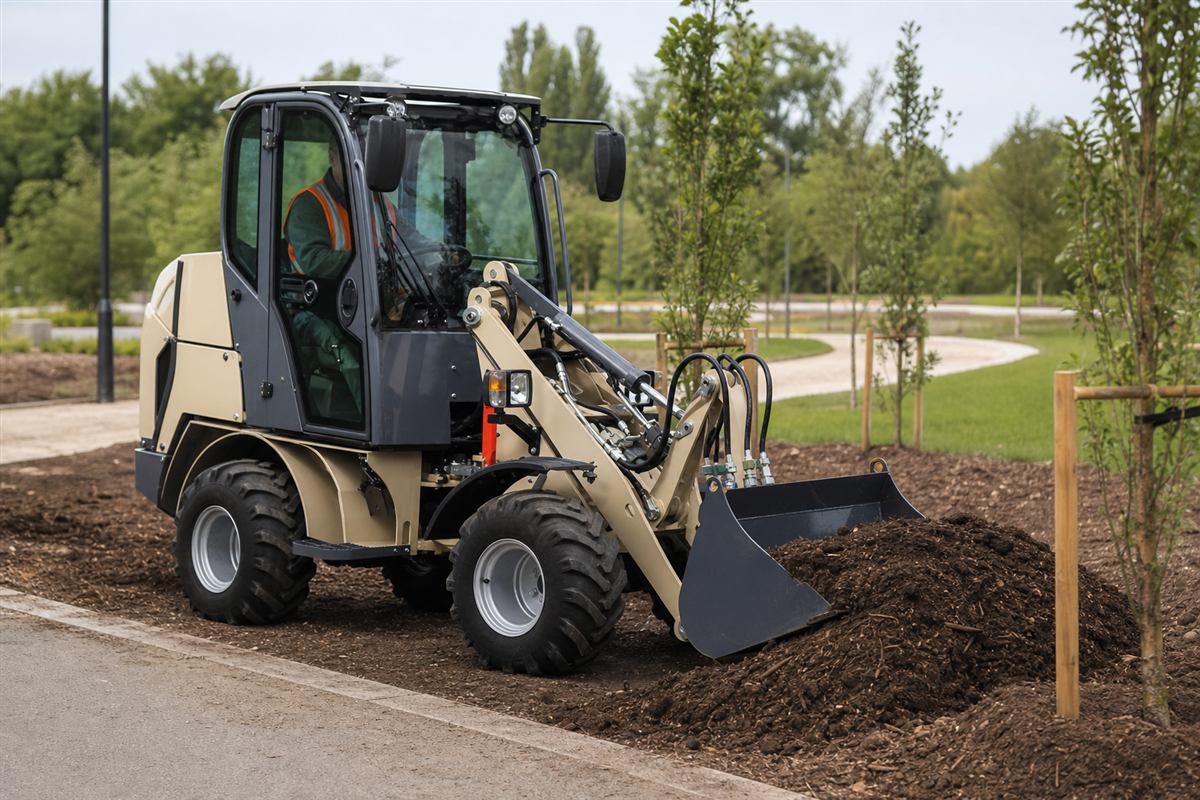 ZG807 moving topsoil in landscaping