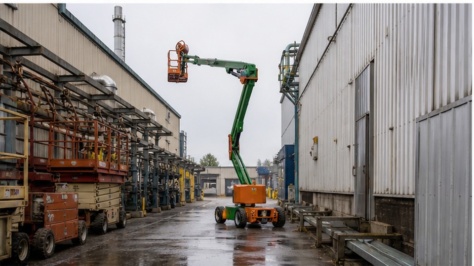 Articulating Boom Lift Case: Reaching Factory Maintenance Points Behind Pipe Racks - articulating boom lift scene 2