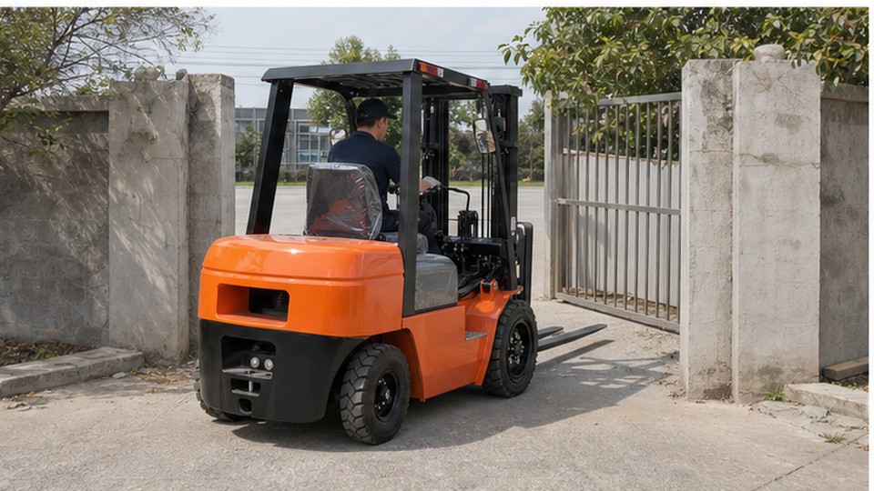 Is a CPC20 Diesel Forklift the Right Size for a Small Outdoor Yard? - diesel forklift scene 2