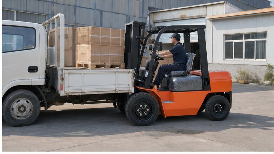 Is a CPC20 Diesel Forklift the Right Size for a Small Outdoor Yard? - diesel forklift scene 3