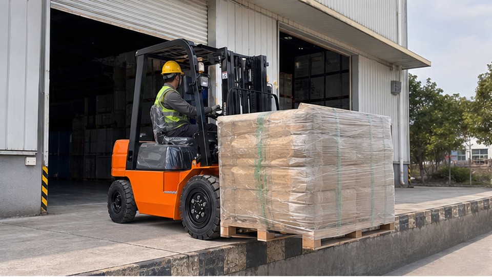 Can a CPC30 Diesel Forklift Work Safely on Loading Docks and Ramps? - diesel forklift scene 1