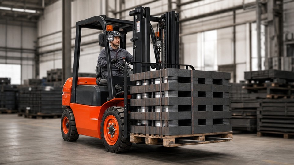 How Does Mast Height Affect CPC35 Diesel Forklift Residual Capacity? - diesel forklift scene 1