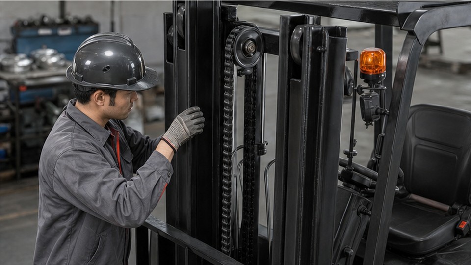 How Does Mast Height Affect CPC35 Diesel Forklift Residual Capacity? - diesel forklift scene 4