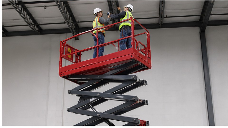 How High a Scissor Lift Do You Need for Warehouse Maintenance? - electric scissor lift scene 3