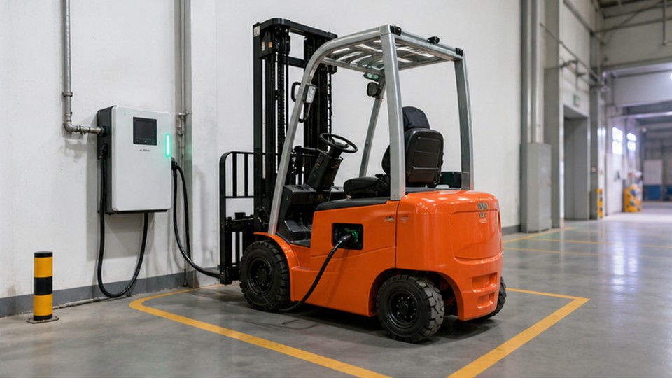 How Long Does a Lithium Forklift Run and When Should You Opportunity Charge It? - lithium electric forklift scene 2