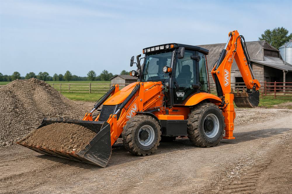 ZGLOADER / MYZG 388 Backhoe Loader Application Guide farm material loading application
