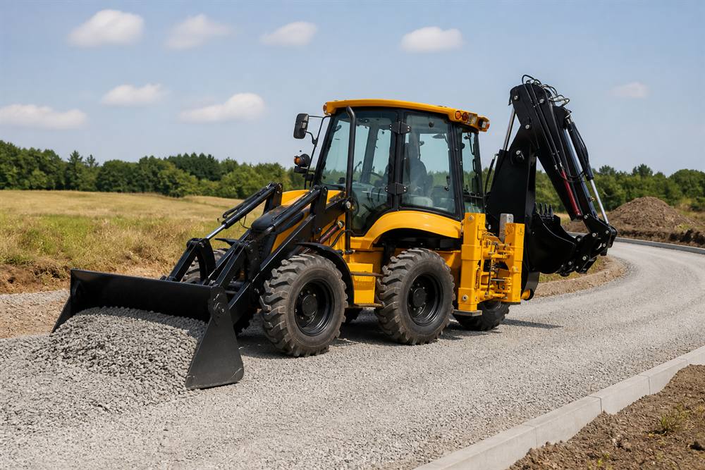 ZGLOADER / MYZG 388H Backhoe Loader Application Guide drainage trench application
