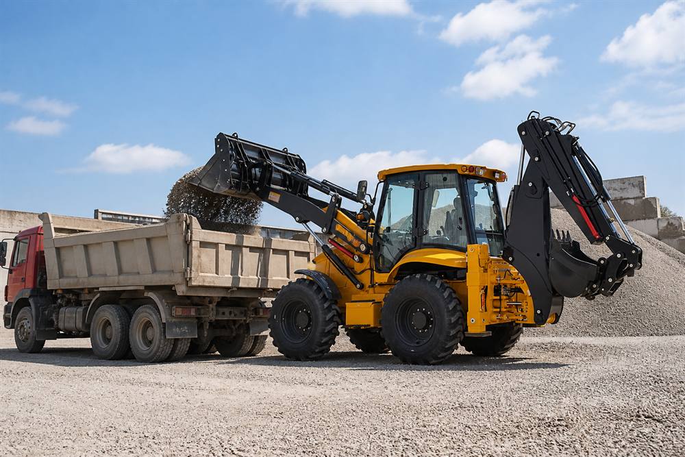 ZGLOADER / MYZG 388H Backhoe Loader Application Guide farm material loading application