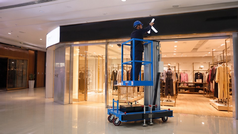 How to Choose a Single-Mast Aluminum Lift for Indoor Maintenance and Doorway Access - single-mast aluminum alloy lift scene 2