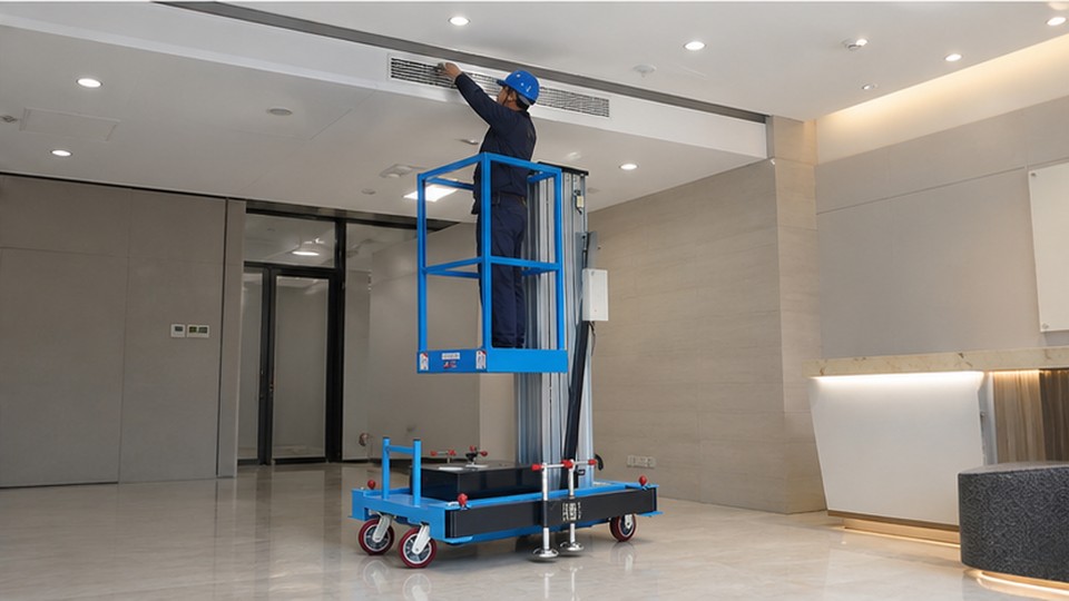 How to Choose a Single-Mast Aluminum Lift for Indoor Maintenance and Doorway Access - single-mast aluminum alloy lift scene 4