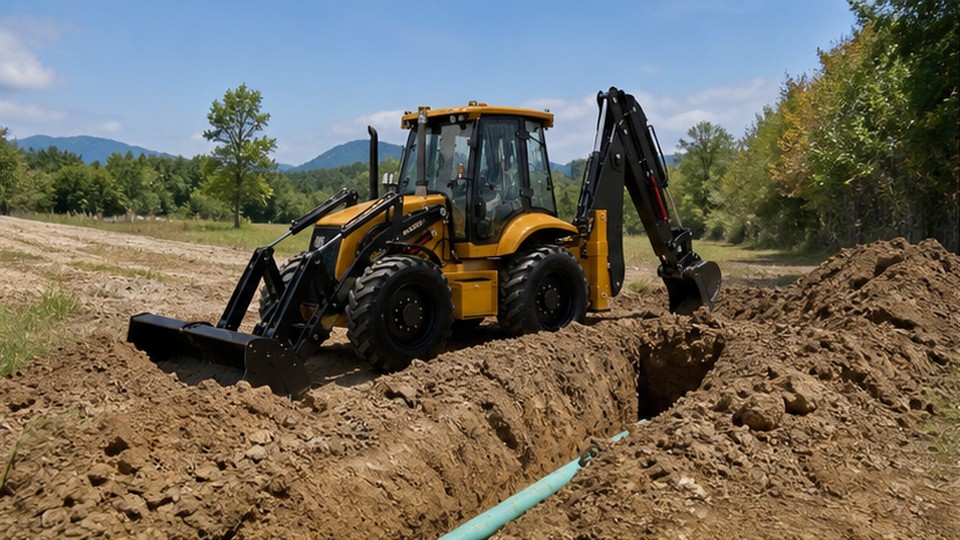 Backhoe Loader or Mini Excavator: Which Machine Fits Utility Trenching and Loading? - backhoe loader scene 1