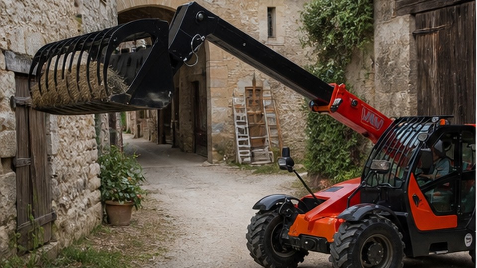 European Telescopic Loader Case: Handling Materials in a Narrow Farm and Construction Yard - European telescopic loader scene 1