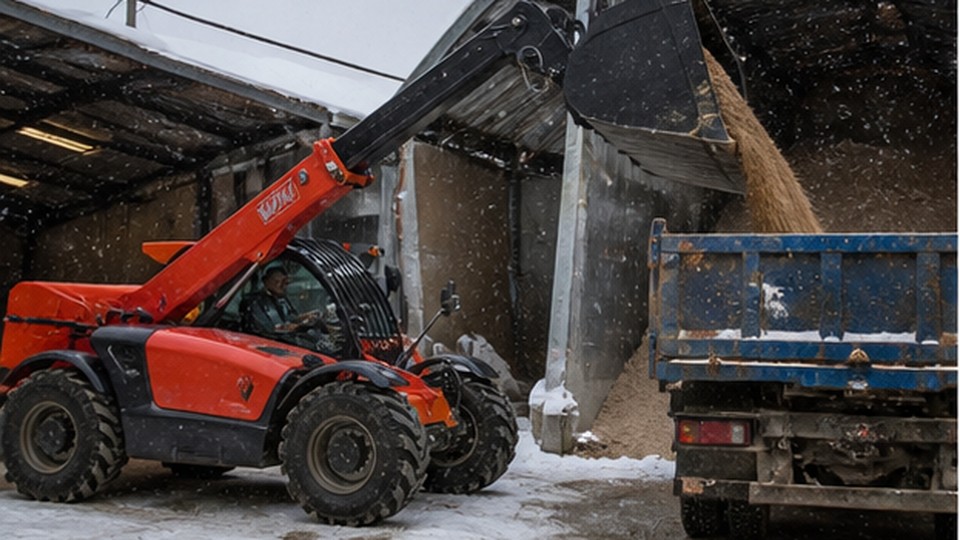 European Telescopic Loader Case: Handling Materials in a Narrow Farm and Construction Yard - European telescopic loader scene 3