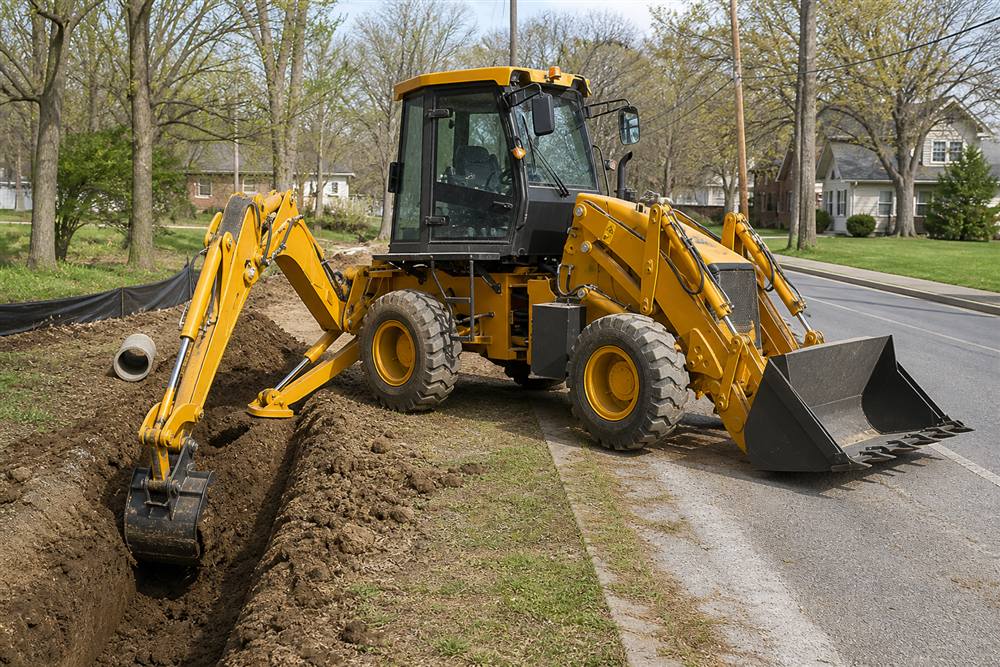 ZGLOADER / MYZG WZ30-25 Backhoe Loader Application Guide drainage trench application