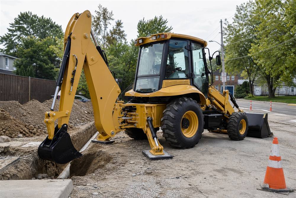 ZGLOADER / MYZG 388T Backhoe Loader Application Guide drainage trench application