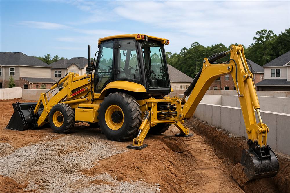 ZGLOADER / MYZG 388-II Backhoe Loader Application Guide drainage trench application