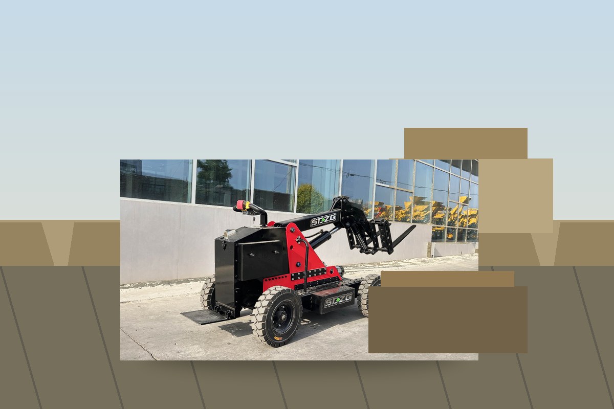 ZGFORKLIFT / MYZG remote control rough terrain forklift scene detail 1