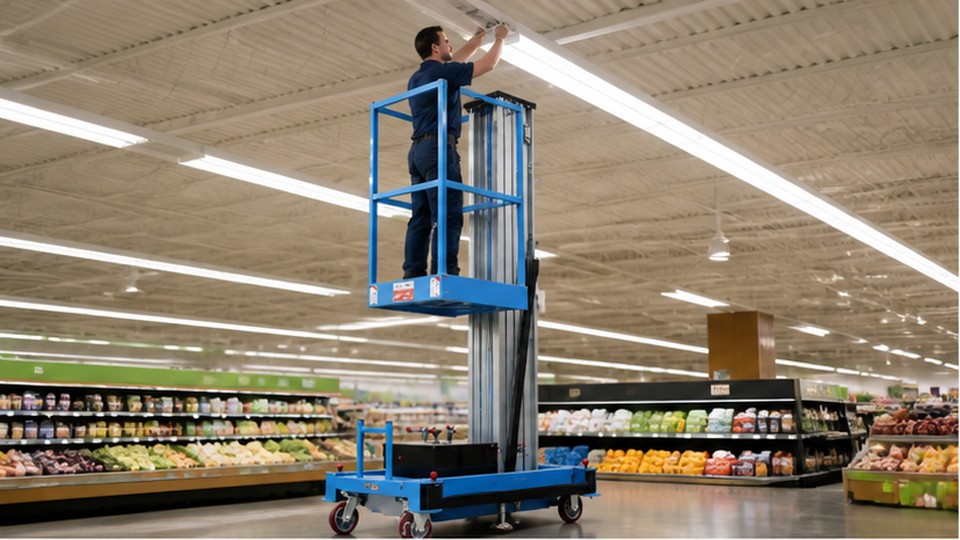Buy or Rent a Single-Mast Aluminum Lift? A Facility Maintenance Cost Case - single-mast aluminum alloy lift 1