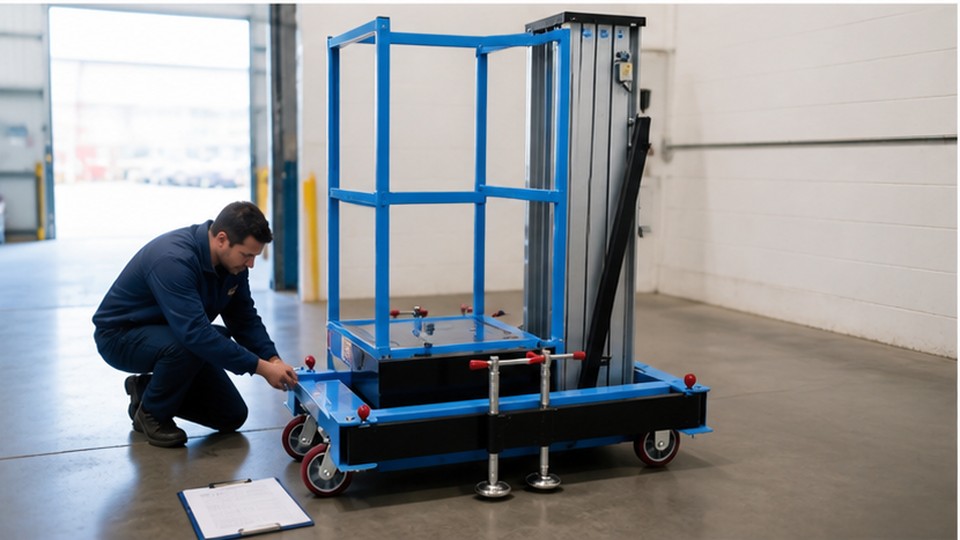 Buy or Rent a Single-Mast Aluminum Lift? A Facility Maintenance Cost Case - single-mast aluminum alloy lift 3