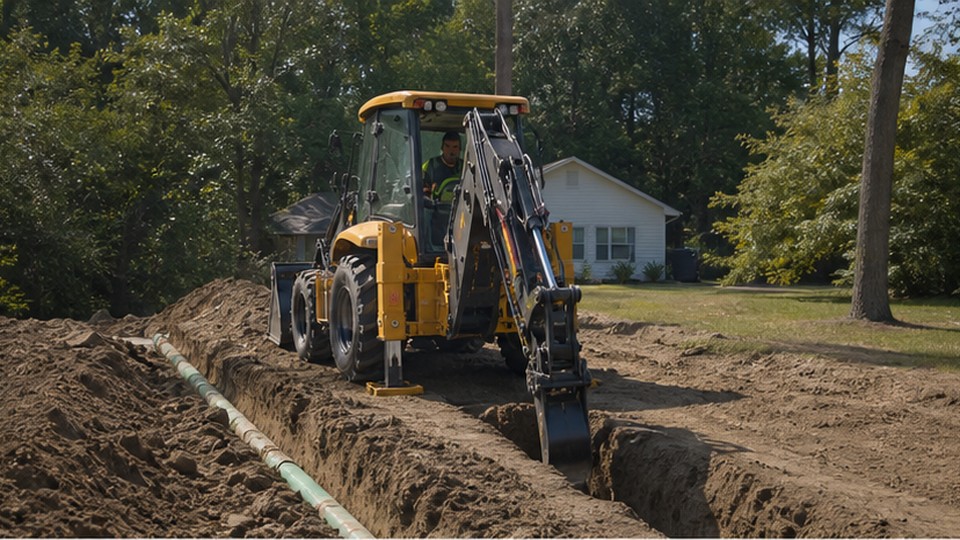 Which Backhoe Loader Attachments Fit Trenching, Concrete Breaking and Utility Work? - backhoe loader 2