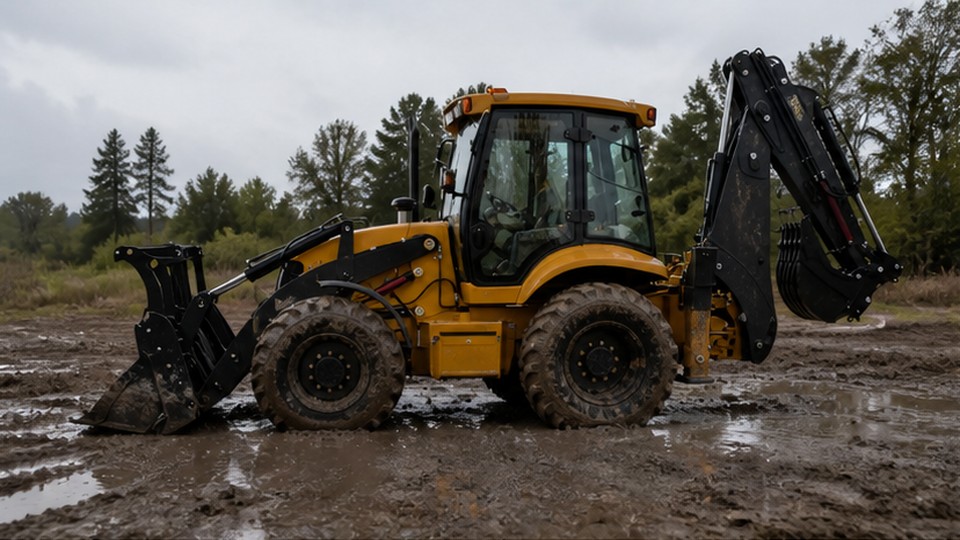 Does a Backhoe Loader Need 4WD? Tire, Traction and Stabilizer Questions - backhoe loader 1