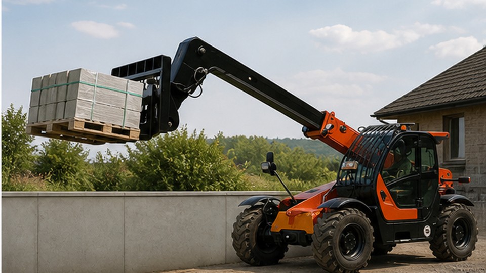 European Telescopic Loader Case: Loading High-Sided Trucks in a Confined Yard - European telescopic loader 2