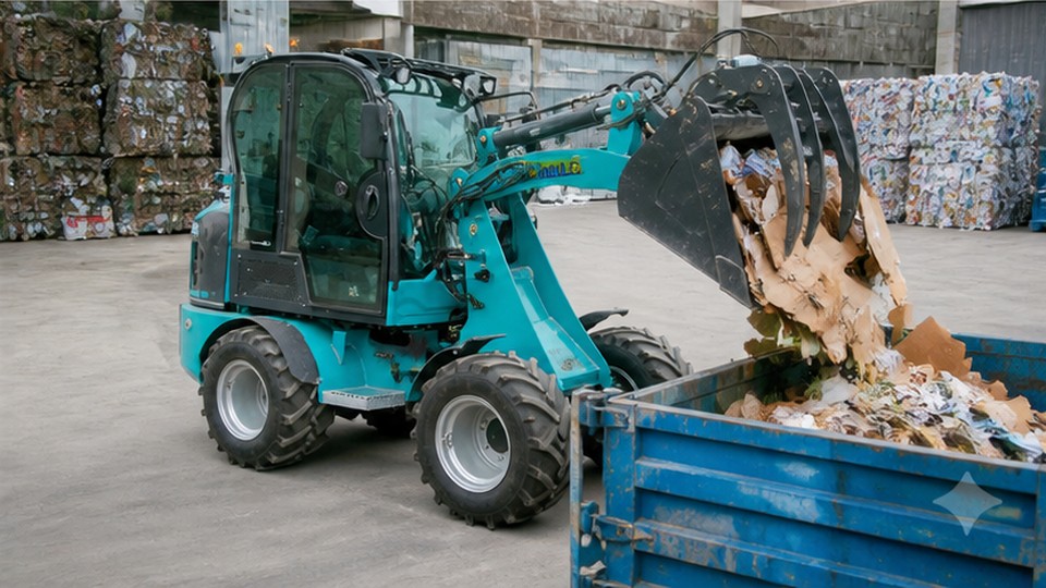 European Compact Loader Case: Articulated Steering in Narrow Multi-Purpose Yards - European compact wheel loader 4