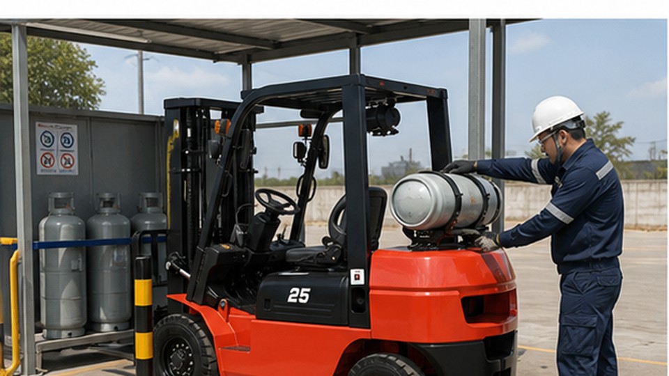 LPG Forklift Case: Safe Cylinder Changes for a Two-Shift Warehouse - LPG forklift 1