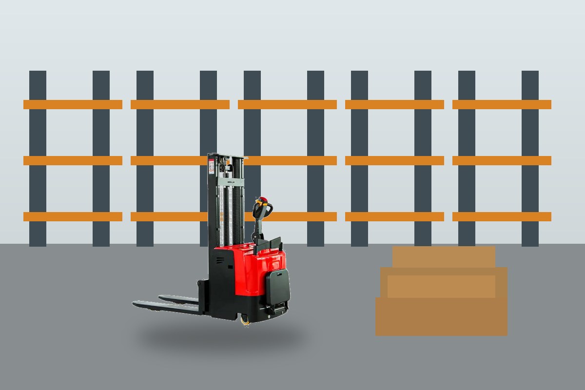 ZGFORKLIFT / MYZG electric pallet stacker working scene