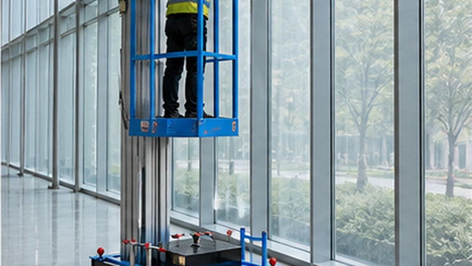 Single-Mast Aluminum Lift Case: Working Around Escalators, Displays and Public Traffic - single-mast aluminum lift 2