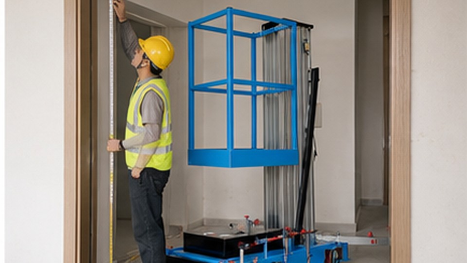 Pasa una plataforma de un mastil por puertas y ascensores de pasajeros? - plataforma de aluminio de un mastil 1
