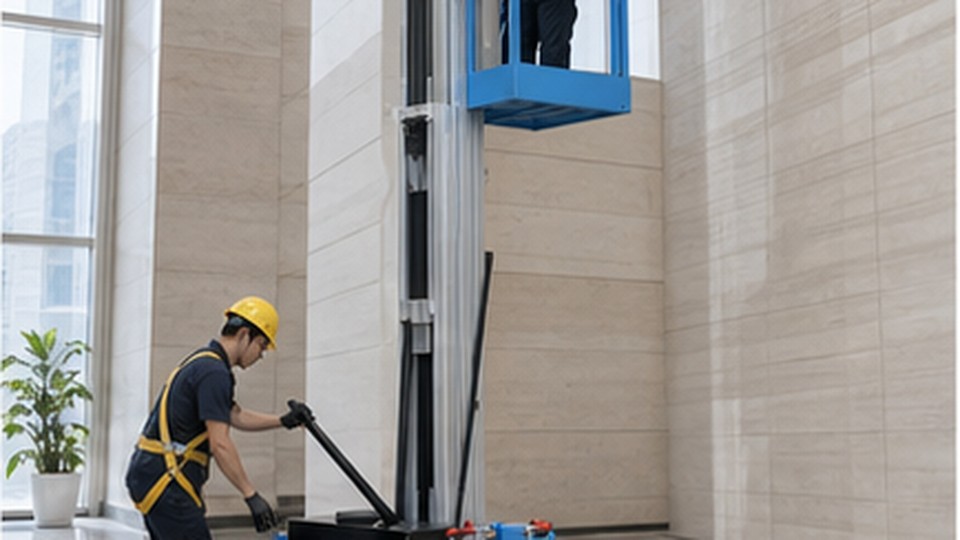 How Does Emergency Lowering Work on a Single-Mast Aluminum Lift During Power Failure? - single-mast aluminum lift 1