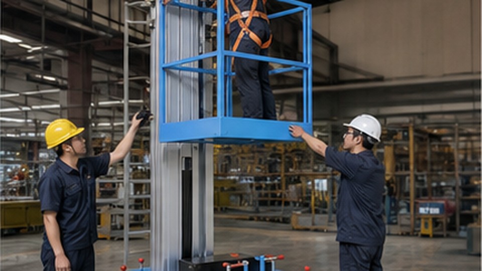 How Does Emergency Lowering Work on a Single-Mast Aluminum Lift During Power Failure? - single-mast aluminum lift 2