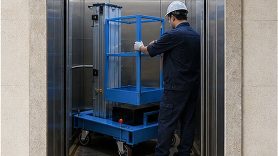 How Does Emergency Lowering Work on a Single-Mast Aluminum Lift During Power Failure? - single-mast aluminum lift 4