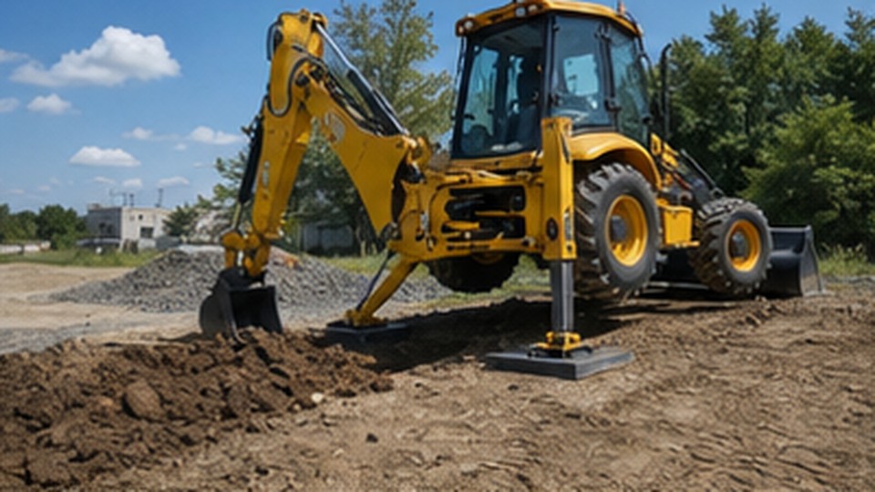 How Should Backhoe Stabilizers Be Set on Slopes and Soft Ground? - backhoe loader 1