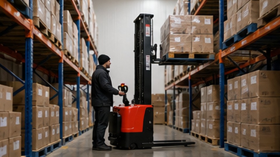How Wide Should a Warehouse Aisle Be for an Electric Pallet Stacker? - electric pallet stacker 1