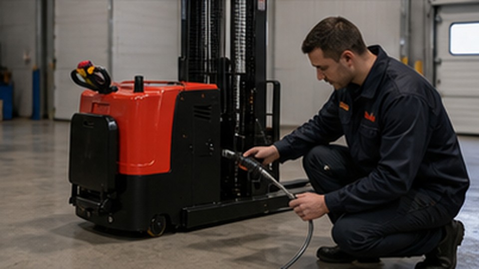 Pallet Stacker Case: Increasing Putaway Speed in a Narrow Warehouse - electric pallet stacker 4