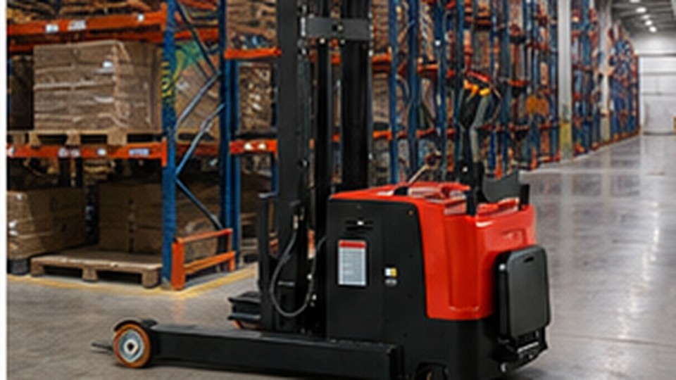 Pallet Stacker Case: Solving Floor Joint and Dock Threshold Problems - electric pallet stacker 1