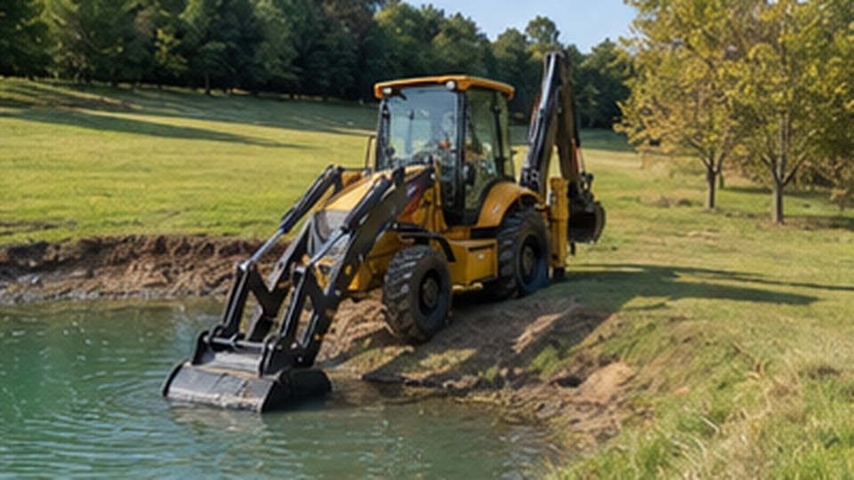 How Should Backhoe Stabilizers Be Set on Uneven Ground? - backhoe loader 1